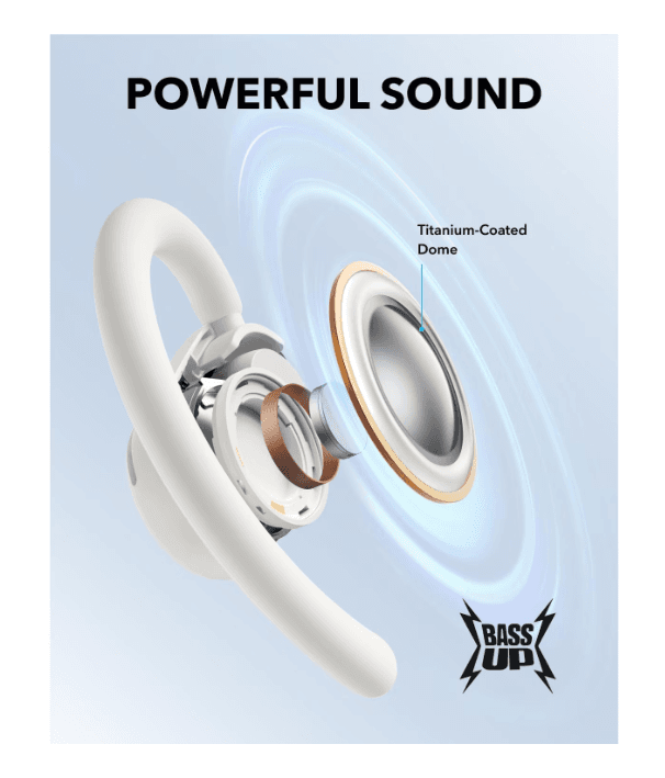 Casti Open-ear Anker A3876G21, Wireless, noise-canceling, Alb — miniatură