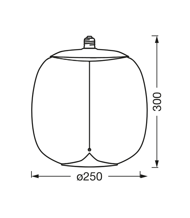 Bec LED vintage (decorativ) OSRAM Amber cu filament magnetic, E27, 3.4W (25W), 250 lm, lumina calda (2700K), clasa energetica G — miniatură
