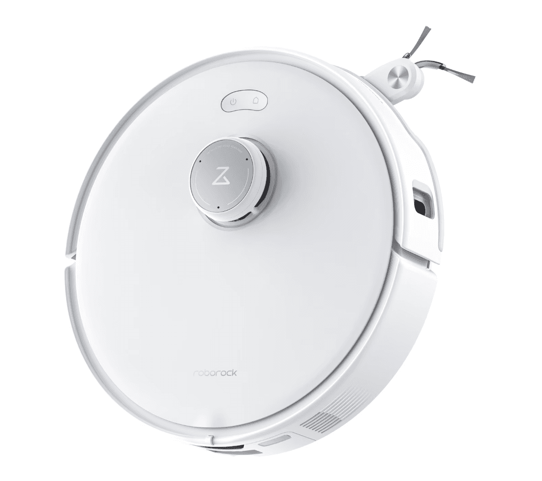 Robot de aspirare Roborock Qrevo Curv, aspirator, mop si statie inteligenta de golire automata, 66W, Lidar, 18500 PA, baterie 5200mAh, mop rotativ. Filtru EPA E11, alb — miniatură