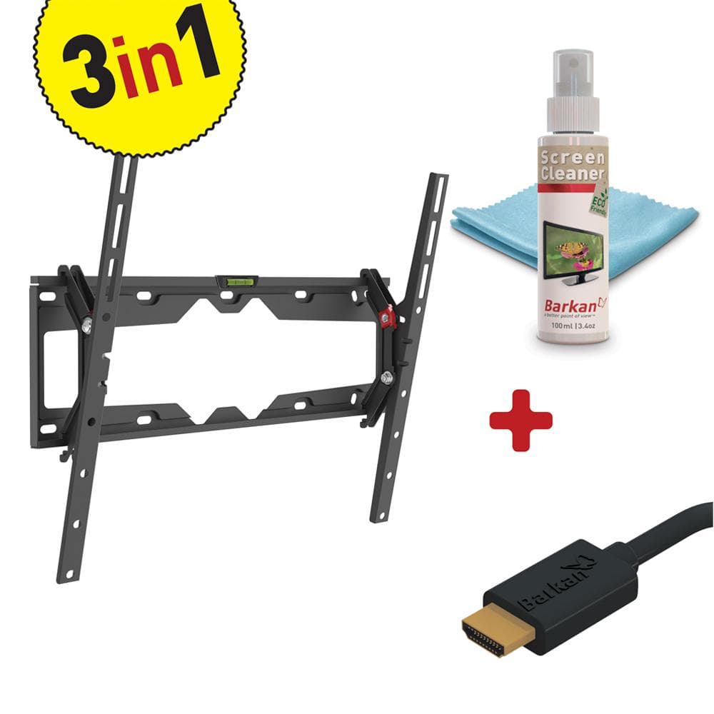 Suport TV de perete, Barkan CM310+.B, Fix, 19"- 65", VESA 400 x 400 mm, suporta pana la 50kg, negru — miniatură