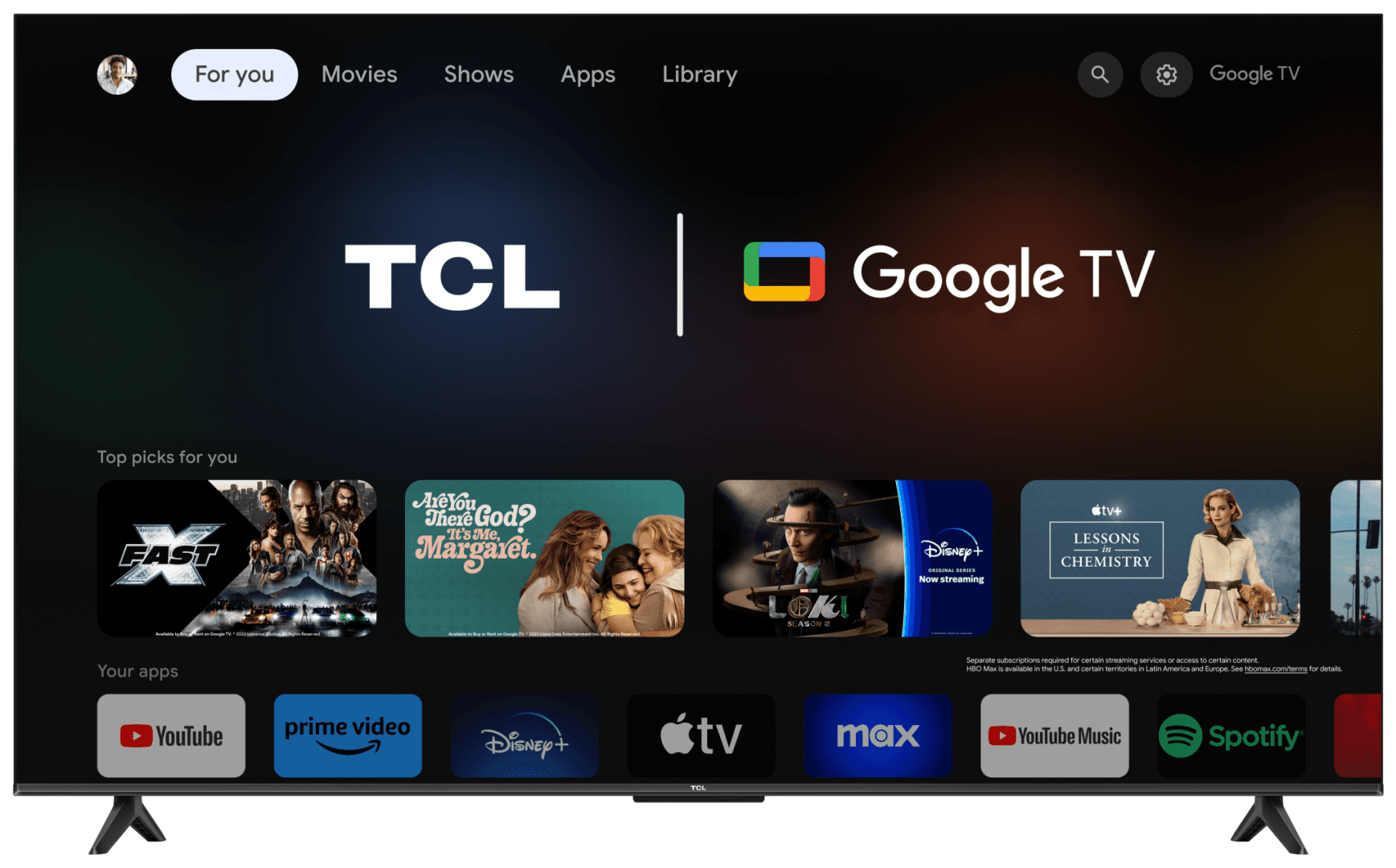 Televizor TCL LED 65P69B, 65''(165cm), Smart Google TV, 4K, Negru — miniatură