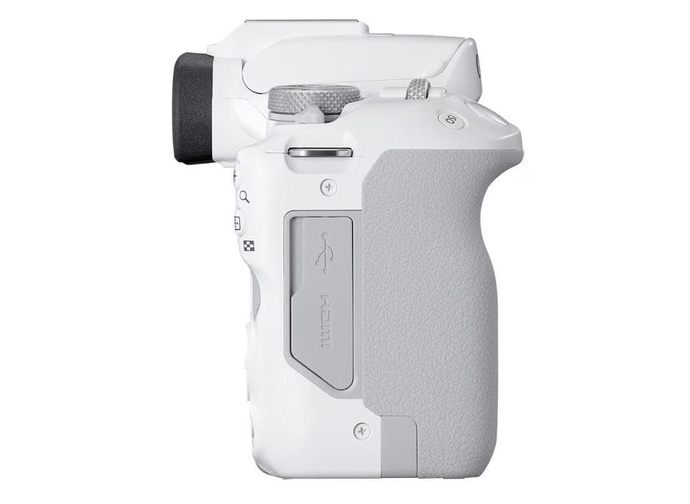 Aparat foto Canon Eos R50 WHITE KIT + Obiectiv RF-S18-45mm F4.5-6.3 IS STM, mirrorless, 24.2 Megapixeli, Procesor Digic X, Montura RF, Senzor APS-C 22.3 x 14.9mm, Aspect 3:2, Focalizare: Dual Pixel CMOS AF II, 100 % pe orizontală şi 100 % pe verticală (selectare automată), 90 % pe orizontală şi 100 — miniatură