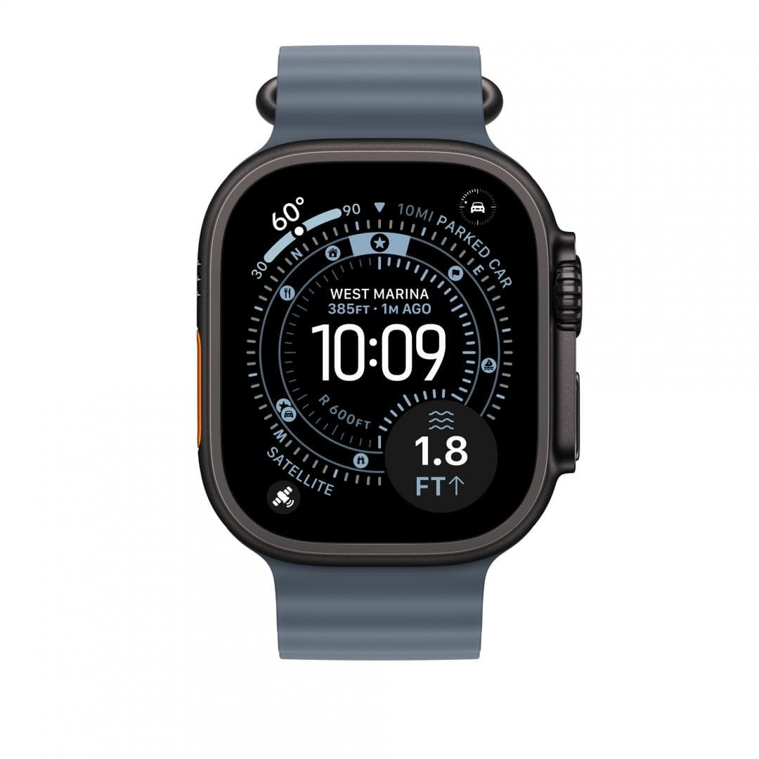 Curea pentru Apple Watch 49mm Anchor Blue Ocean Band Extension - Black TitaniumFinish — miniatură