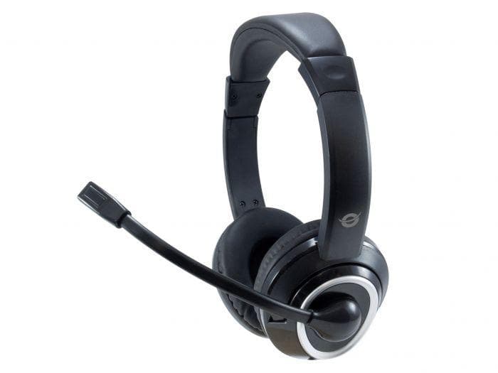 Casti Head-band Conceptronic POLONA, Wired, Negru — miniatură