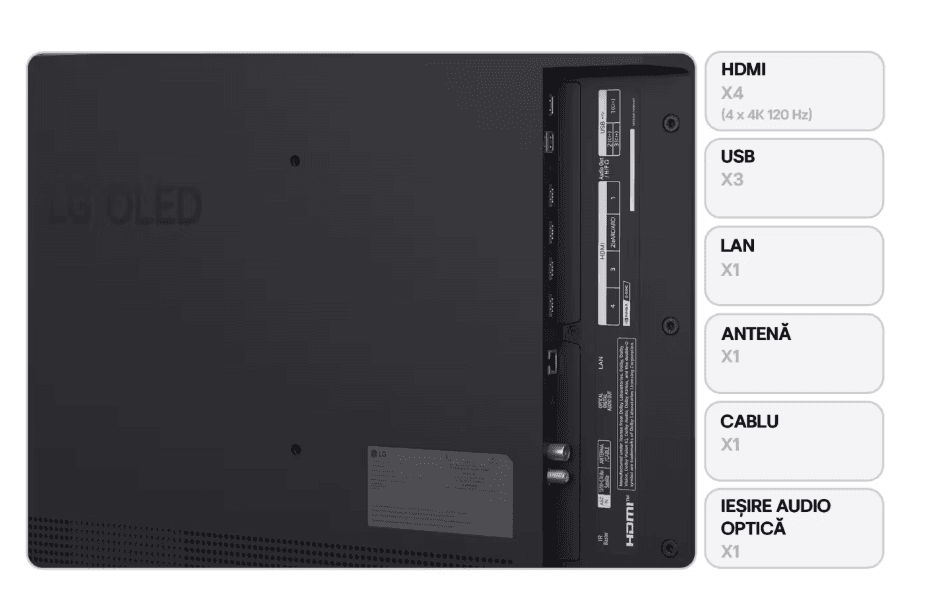 Televizor LG OLED evo 48C52LA, 121 cm, Smart, 4K Ultra HD, 100 Hz, Clasa G — miniatură