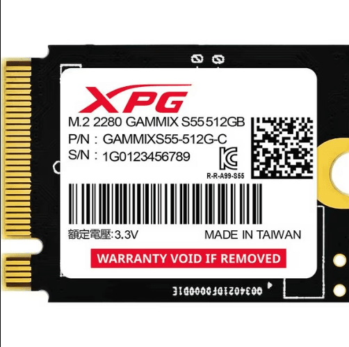 SSD intern ADATA XPG Gammix S55, 512 GB, PCI Express 4.0 x4, NVMe, M.2