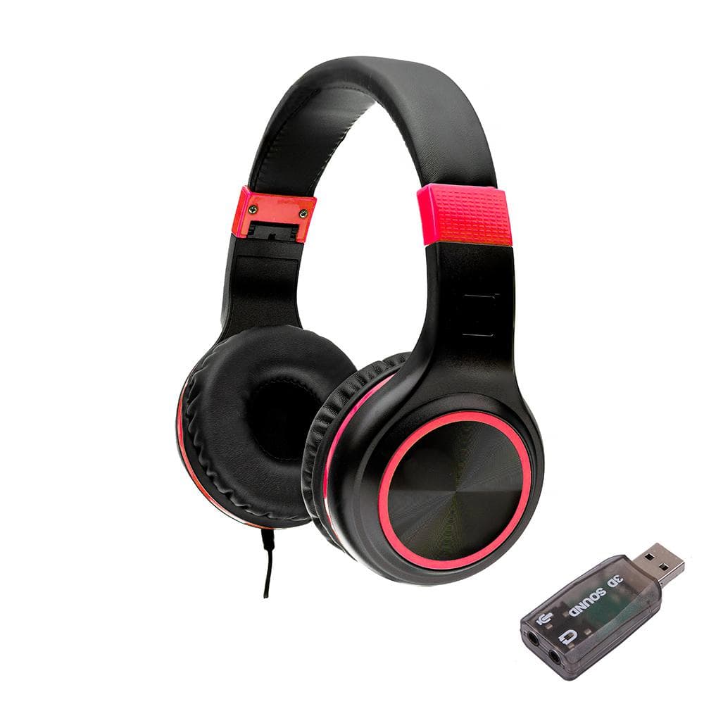 Casti Head-band SPACER SPHS-PEARL-RD-USB, Wired, Multicolor