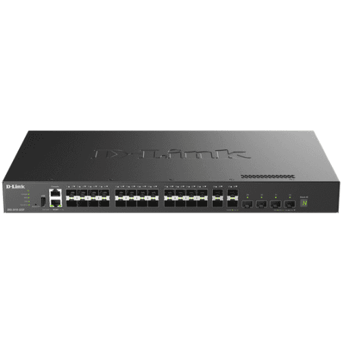Switch DLink DXS-3410-32SY, 28x 10G SFP+, 4x 10/25G SFP28, 100/1000/2500/5000/10000 Mbps, Layer 3, capacitate switch 760 Gbps — miniatură