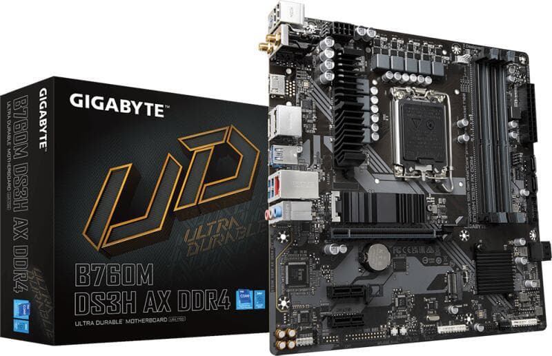 Placa de baza Gigabyte B760M DS3H AX, Socket 1700, DDR5, Micro-ATX