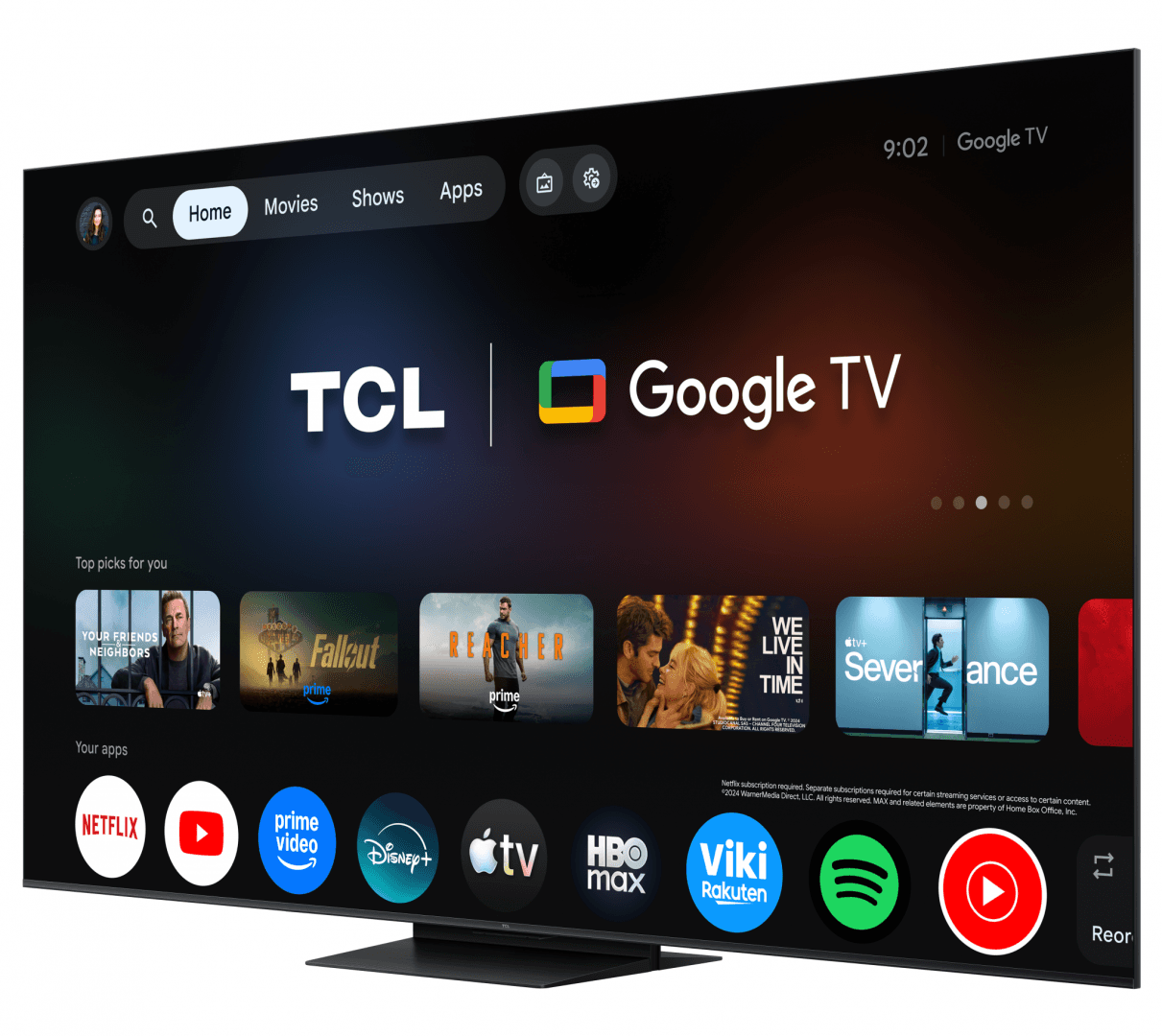 Televizor TCL SQD-MiniLED 85MSQLED80L, 214 cm, Smart Google TV, 4K, Onkyo (Model 2026) — miniatură