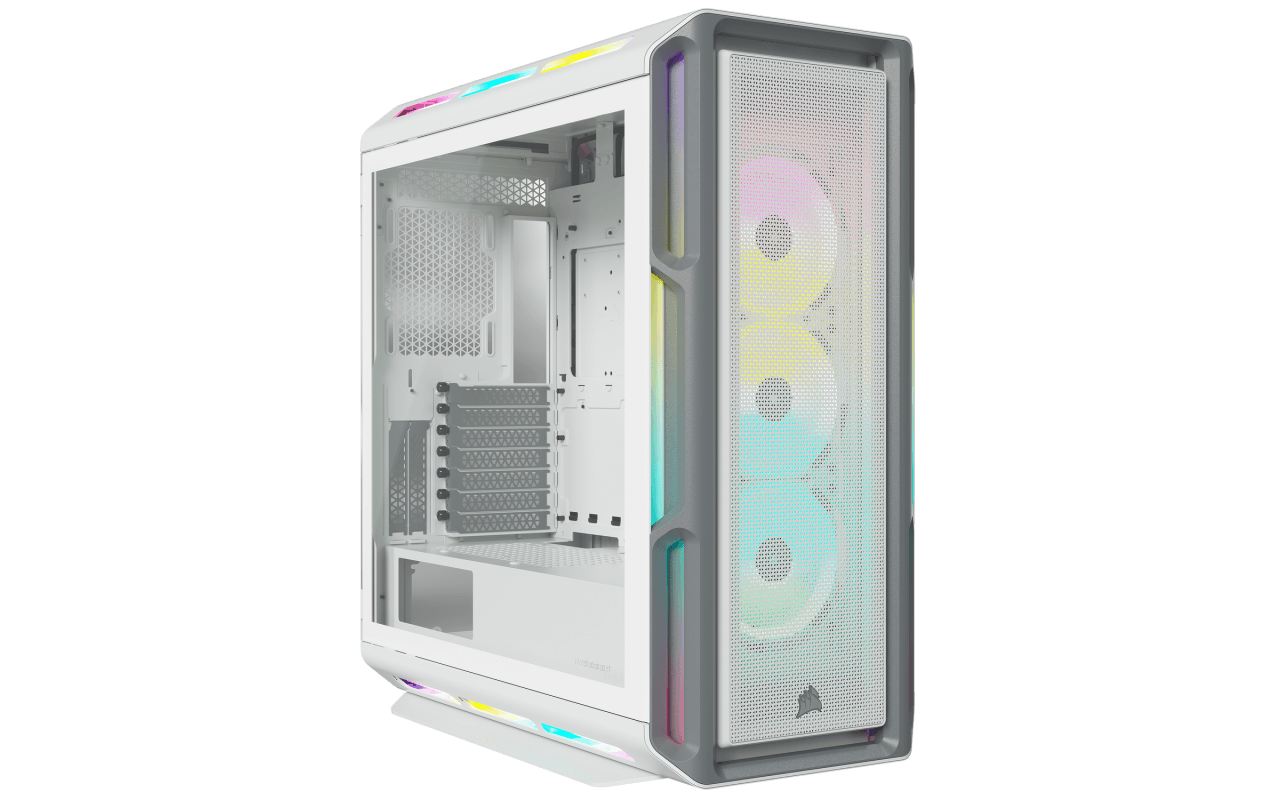 Carcasa CORSAIR iCUE 5000T RGB, Mid Tower, White