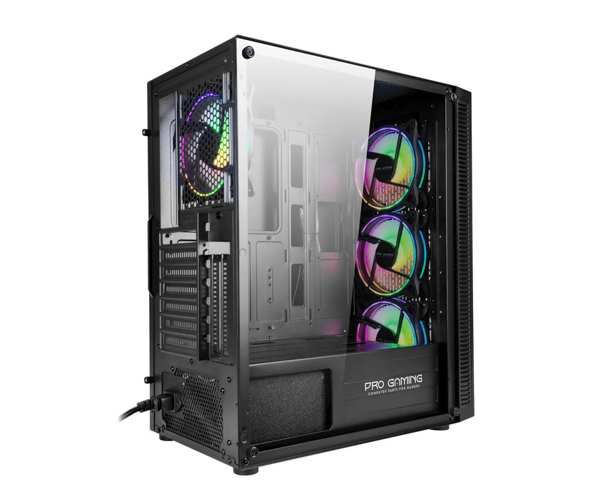 Carcasa PRO GAMING GLADIUS, RGB, Mini Tower, Black — miniatură