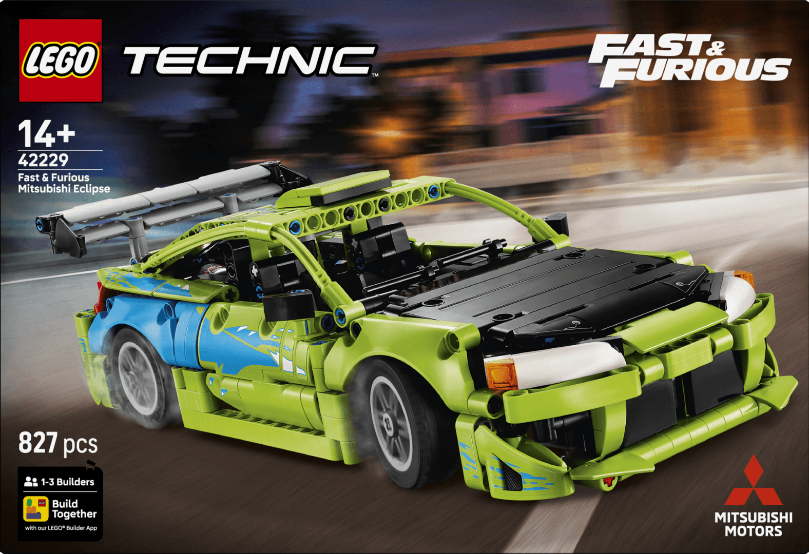 MASINA MITSUBISHI ECLIPSE DIN FAST AND FURIOUS LEGO42229 — miniatură