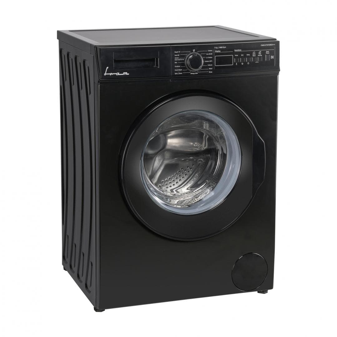 Masina de spalat rufe FRAM FWM-V714T2BKD+++, 7 kg, 1400 rpm, Clasa: D, Negru lucios — miniatură