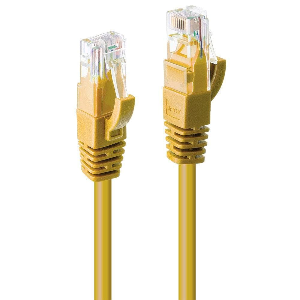Cablu retea Lindy LY-48062, 1m Cat.6 U/UTP, Yellow — miniatură