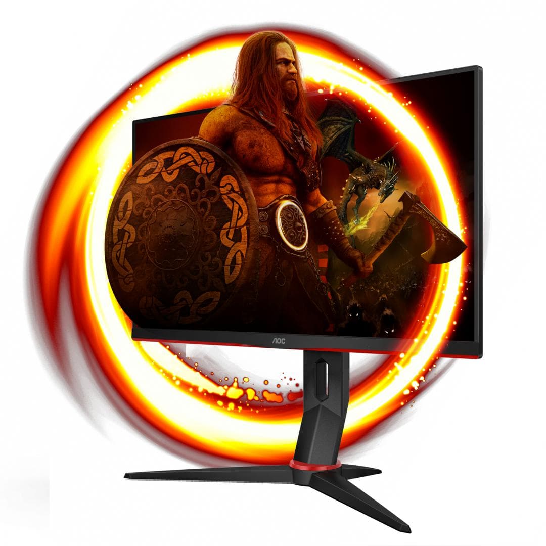 Monitor Consumer AOC Q24G2A/BK, 23.8", 2560 x 1440 pixeli, Black, Red — miniatură