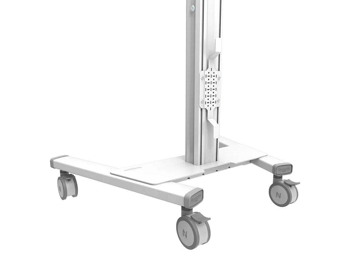 Stand podea mobil Neomounts 37"-75", VESA 100x100~600x400, 70kg, fix, inaltime reglabila, alb — miniatură