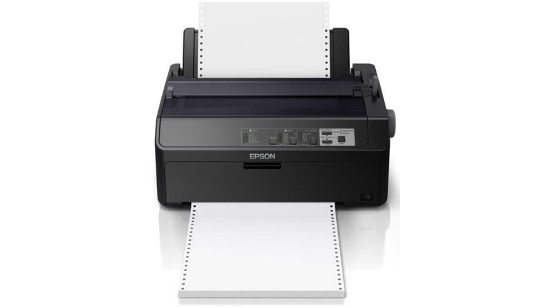 Imprimanta matriceala mono Epson FX-890IIN, dimensiune A4, numar ace: 2x9 pini, viteza 10cpi, rezolutie 240x144dpi, memorie 128KB, limbaje de printare IBM PPDS, ESC/P, interfata USB 2.0, Bidirectional parallel,retea, consumabile: S015329, optional: suport role hartie C811141.