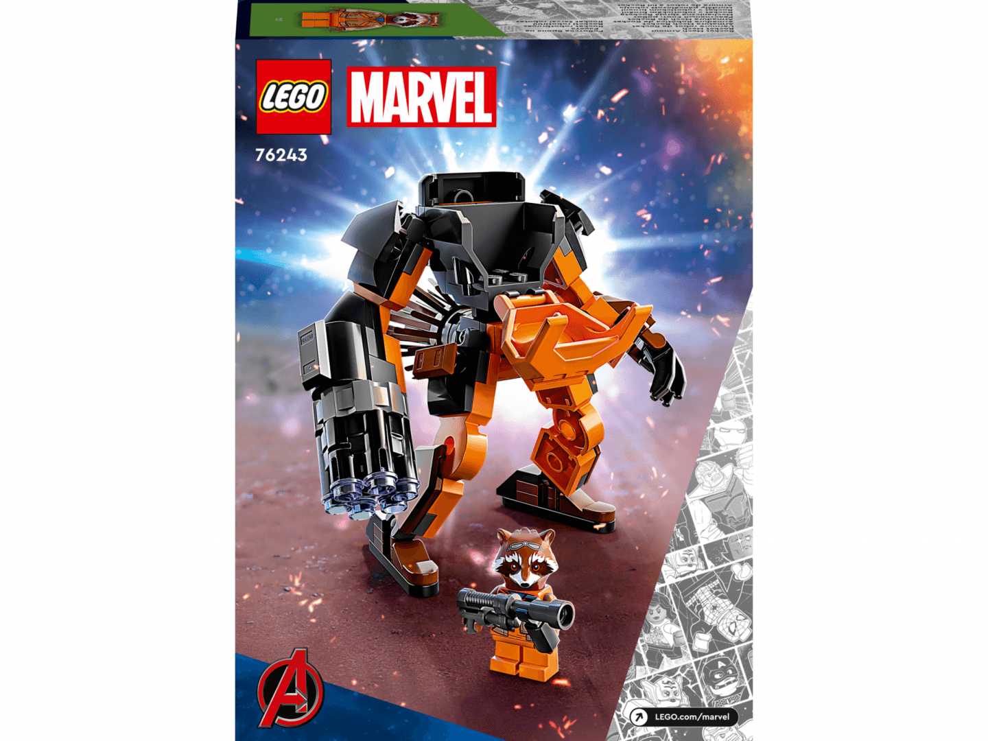 ARMURA DE ROBOT A LUI ROCKET, LEGO 76243 — miniatură