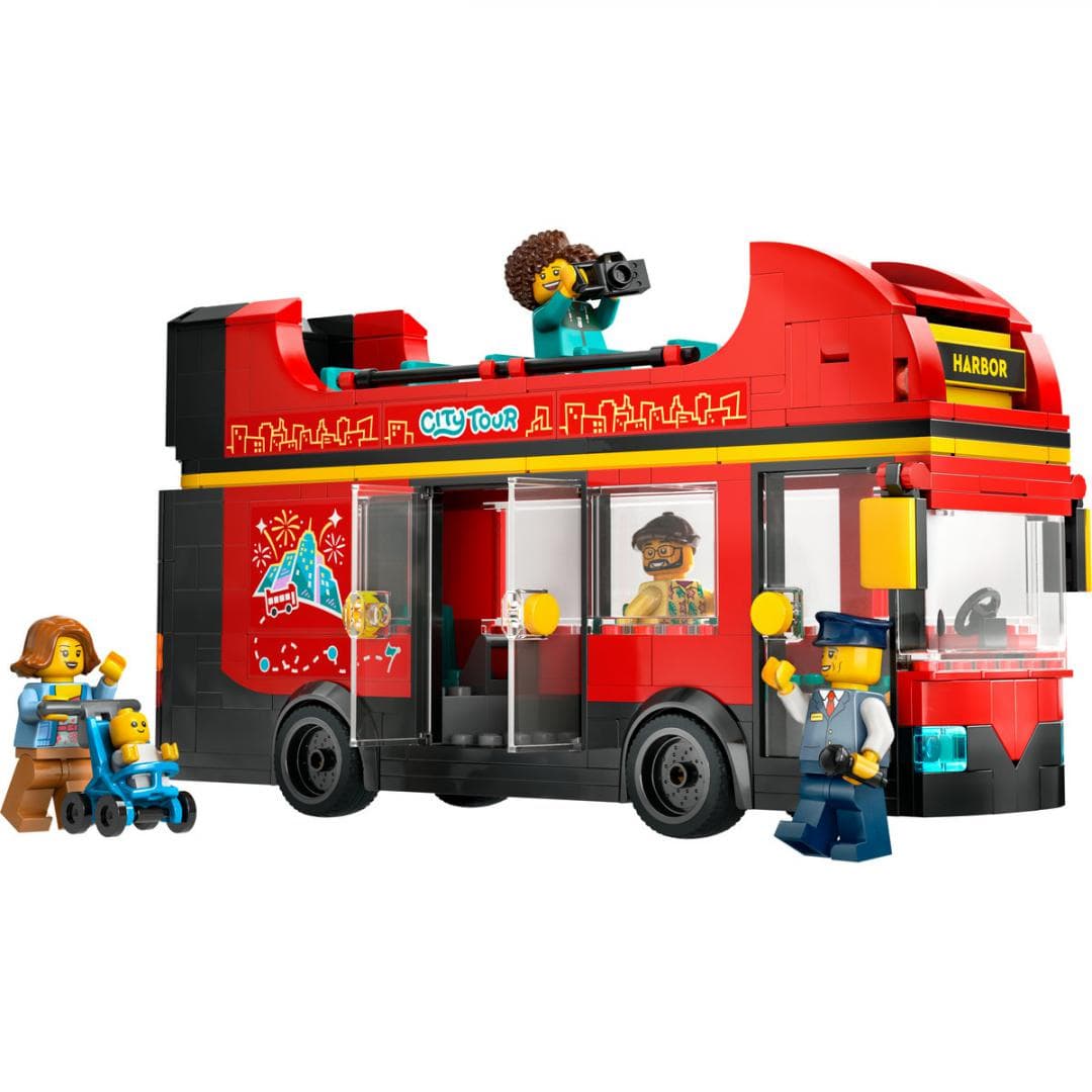 AUTOBUZ TURISTIC ROSU CU ETAJ LEGO 60407 — miniatură