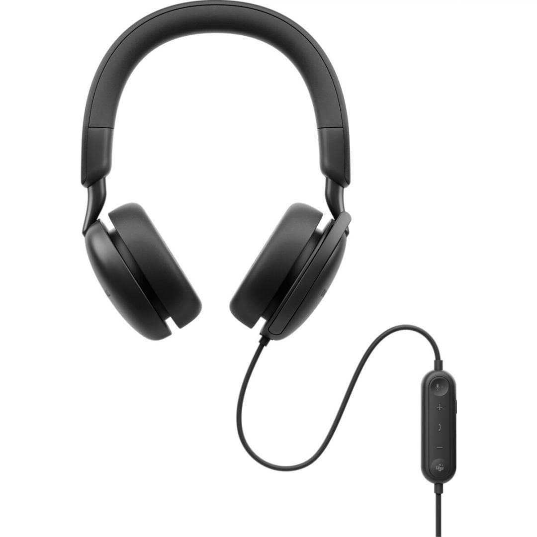 Casti Head-band DELL Pro Plus WH5024, Wired, noise-canceling, Negru — miniatură