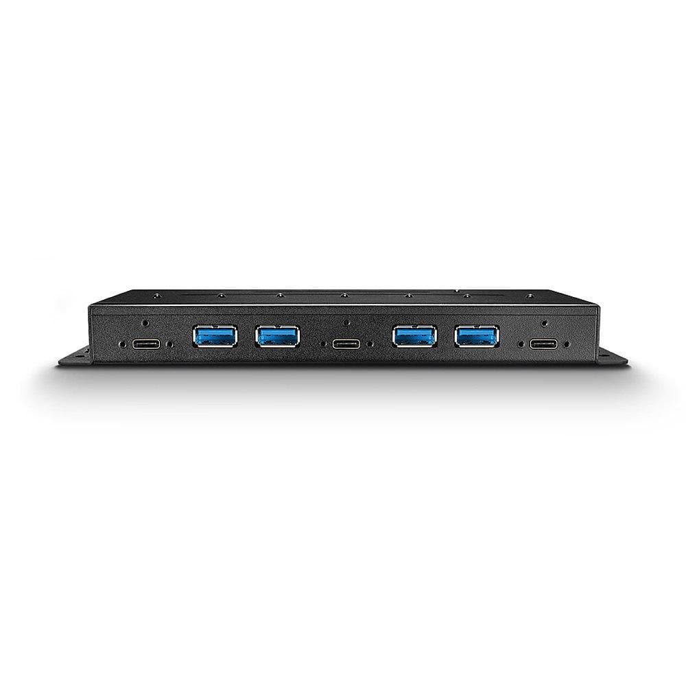 Hub USB LINDY 7 Port USB 3.2 Gen 2 Metal Hub, USB-A, 7 porturi, Negru — miniatură
