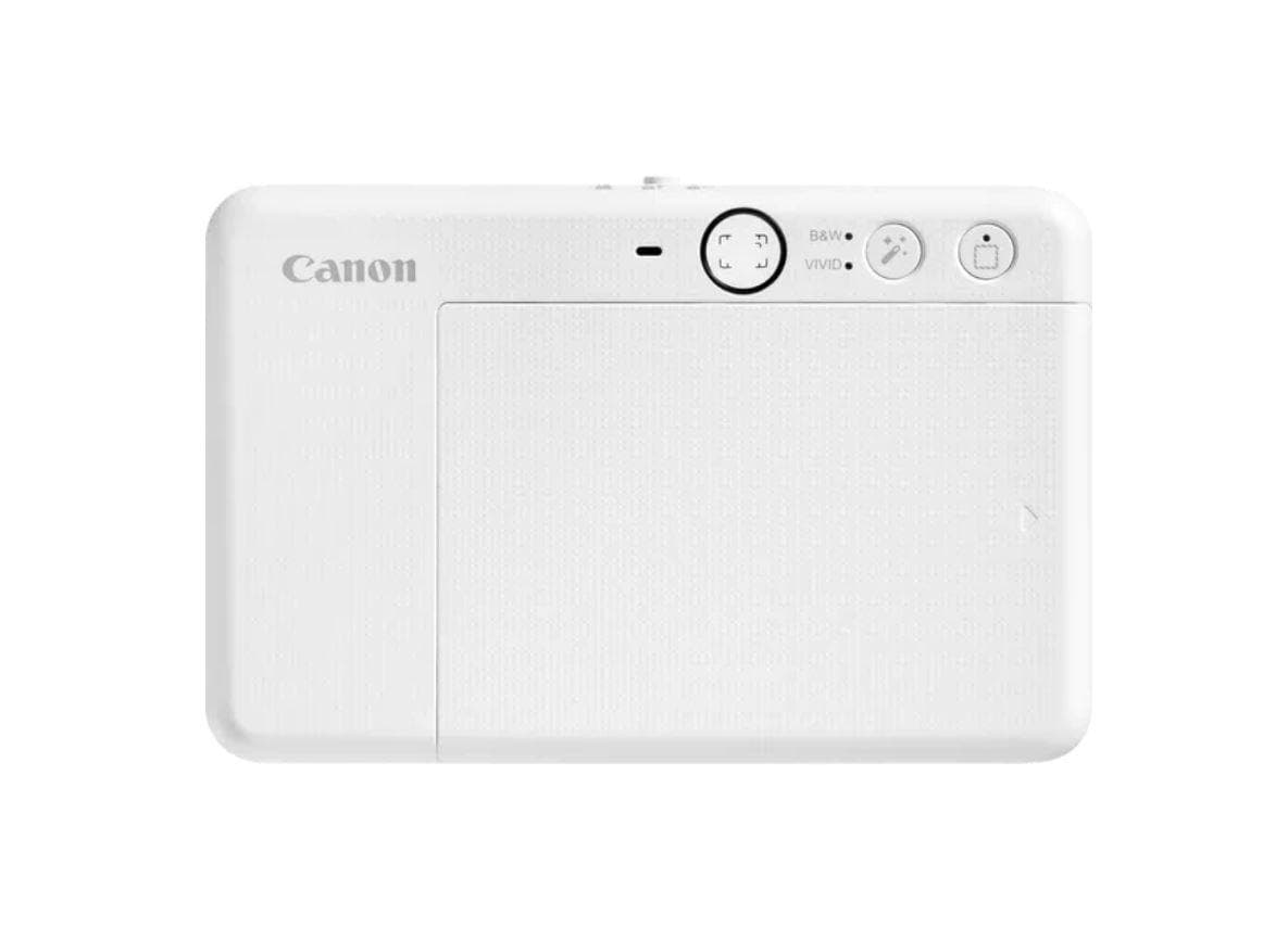 Imprimanta foto Canon Zoemini S2, 2 in 1 camera foto + imprimanta foto, tehnologie ZINK (zero ink) Viteza: 50 secunde pe poza, Rezolutie printare 314 X 600 dpi, Camera 8 megapixeli, blitz integrat, Bluetooth, NFC, compatibilitate IOS si Android, format poze: JPG, slot microSD (max256gb), baterie — miniatură