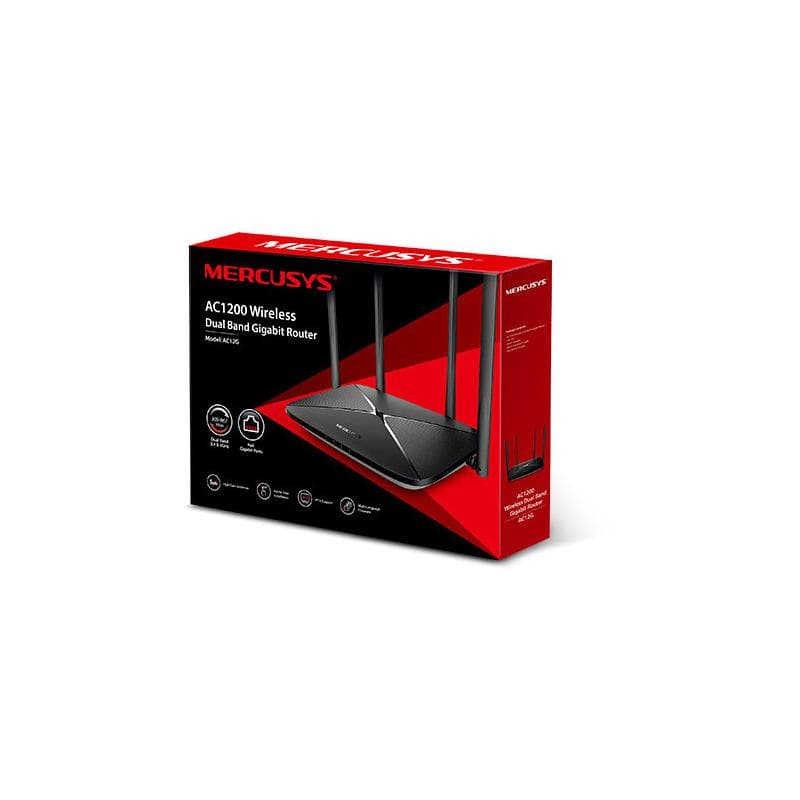 Router wireless MERCUSYS Gigabit AC12G, AC1200, WiFI 5, Dual Band — miniatură