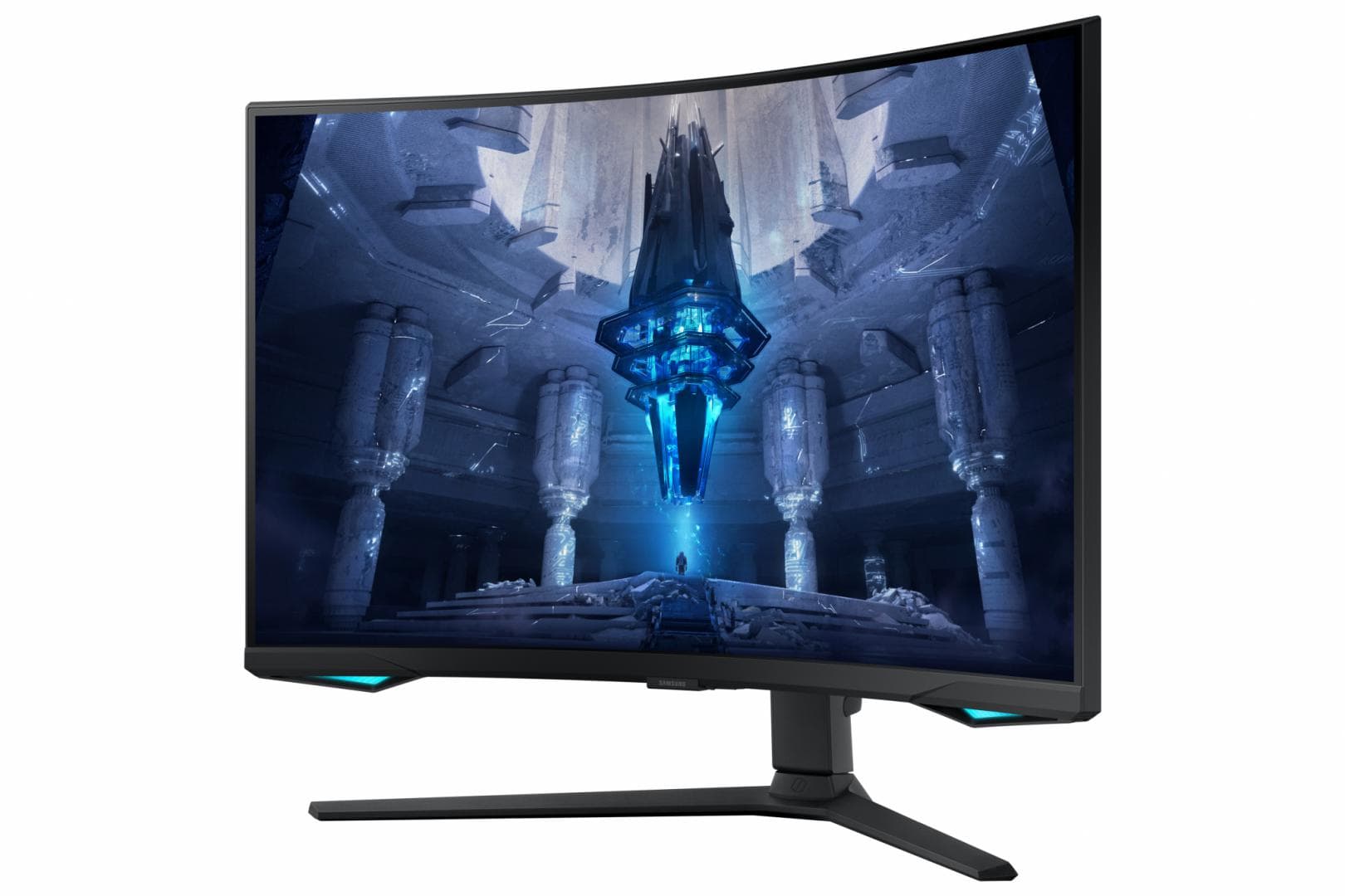 Monitor Samsung 32" LS32BG750NPXEN, Curvature: 1000R, Diagonal (inch): 32, Diagonal (cm): 81, Aspect ratio: 16:9, Panel: VA, Resolution: 3840x2160, Refresh Rate: 165Hz, Response time GtG: 1ms, Brightness (max): 350 cd/m², Contrast (static) : 1M:1, Viewing angle: 178°/178°, Color Gamut Type: 93% DCI — miniatură