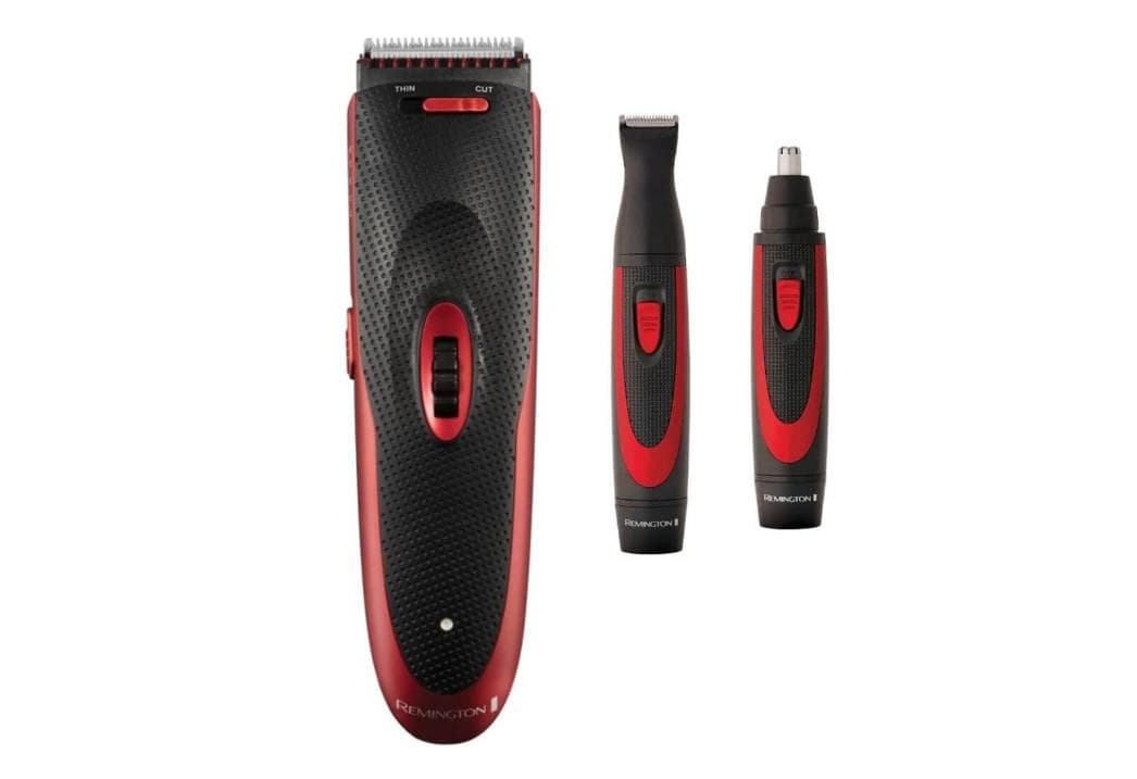 Aparat de tuns REMINGTON HC905, acumulator, 45 min autonomie, negru + Trimmer, negru + Aparat de tuns de precizie, negru