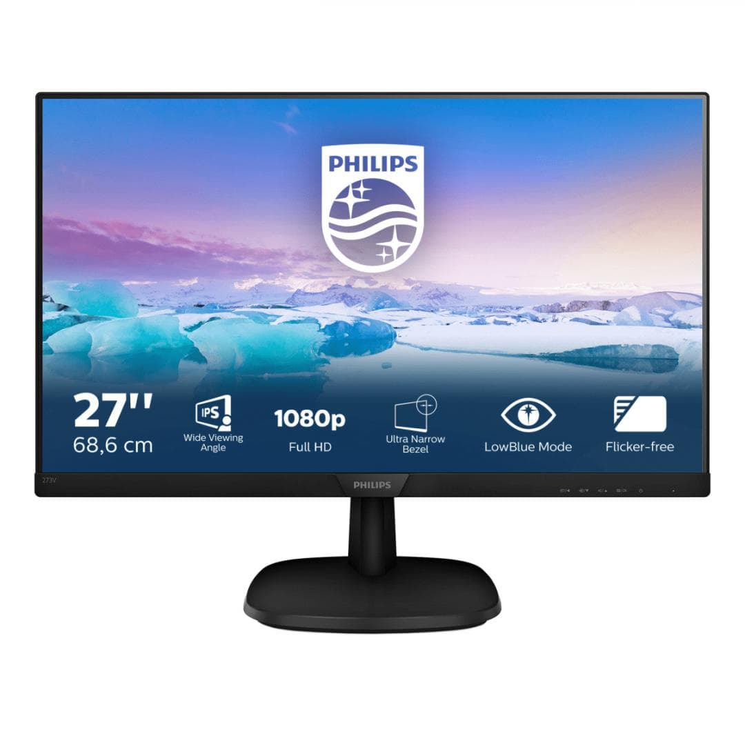 Monitor Consumer Philips 273V7QJAB/00, 27", 1920 x 1080 pixeli, Black