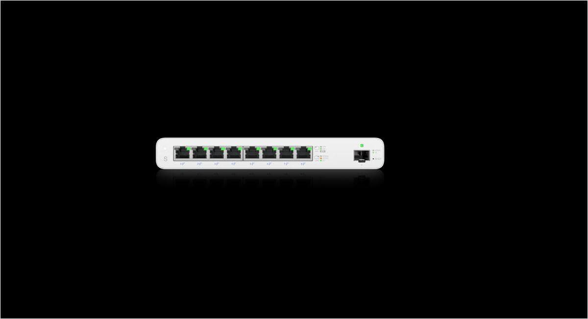 Mechanical Hardware PoE LEDs Dimensions 210.4 x 95 x 29 mm (8.28 x 3.74 x 1.14") Weight 610 g (1.34 lb) Enclosure material Polycarbonate Total non-blocking throughput 9 Gbps Switching capacity 18 Gbps Forwarding rate 13.392 Mpps Networking interface (8) 10/100/1000 MbE RJ45 ports (1) 1G SFP port