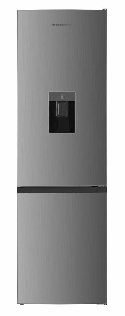 Combina frigorifica HEINNER HC-HM260XWDE++, 260 l, Clasa E, Dozator apa, Aspect inox
