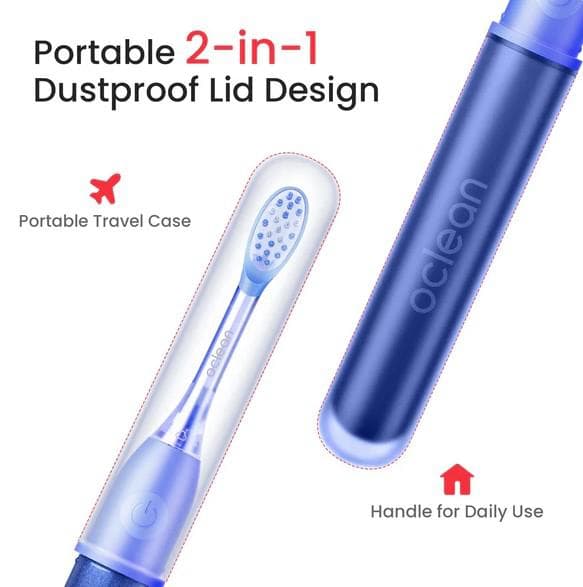 Periuta de dinti sonica Oclean Ease, Functii: smart timer 2 min, 2 moduri de utilizare, 45 dB, IPX7 waterproof, durata baterie pana la 120 zile, protectie impotriva prafului, perfecta pentru calatorii, culoare: portocaliu — miniatură