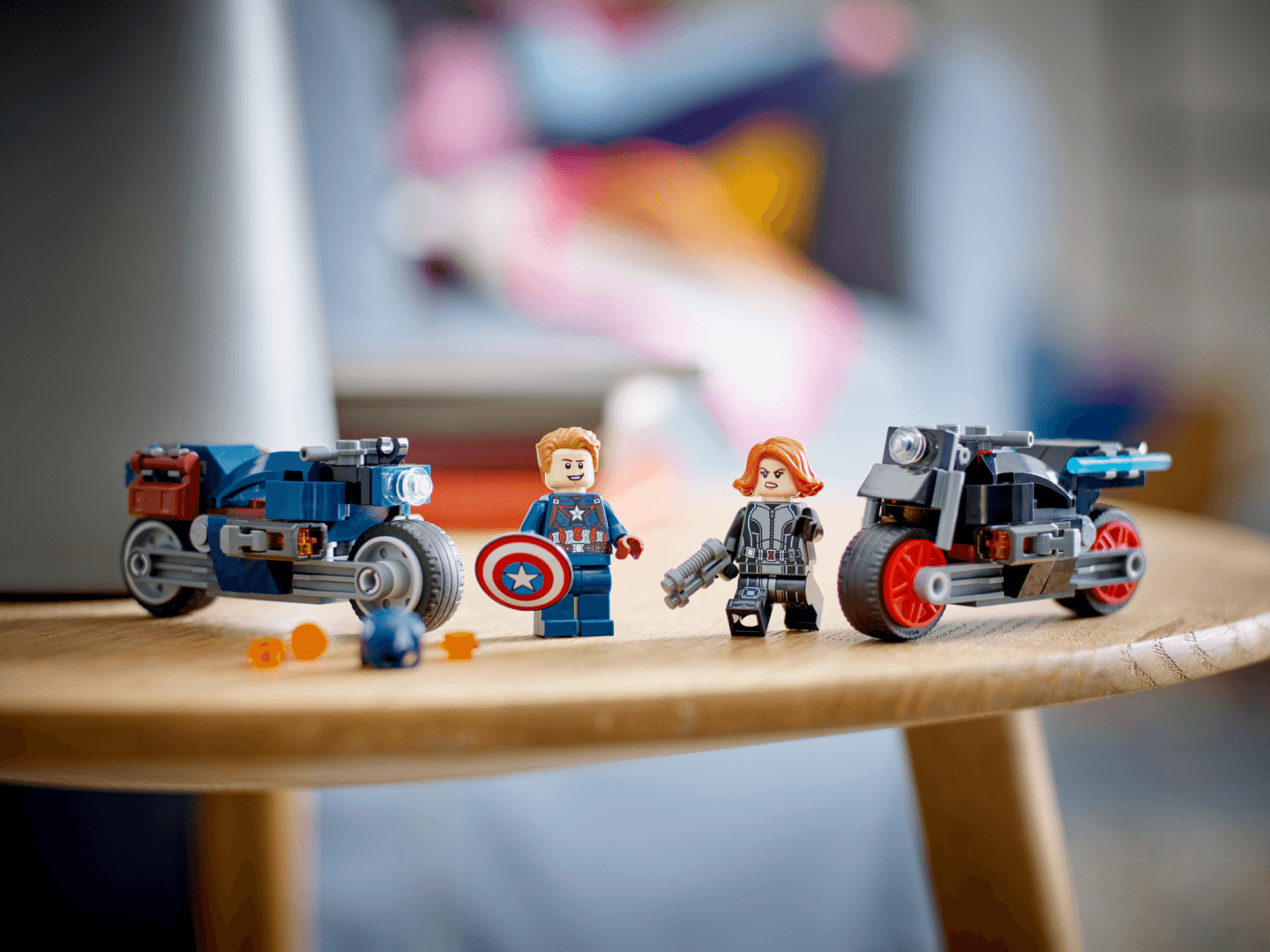 MOTO.BLACK WIDOW&C. AMERICA, 76260 LEGO — miniatură