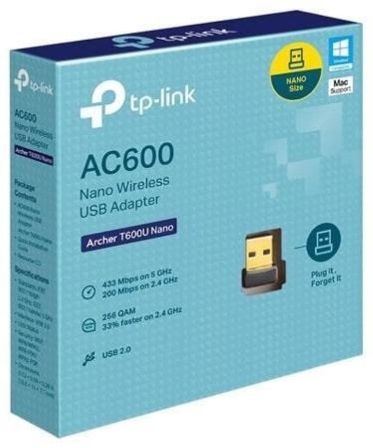 Adaptor wireless TP-Link T600U NANO, AC600, Wi-Fi, Dual-Band — miniatură