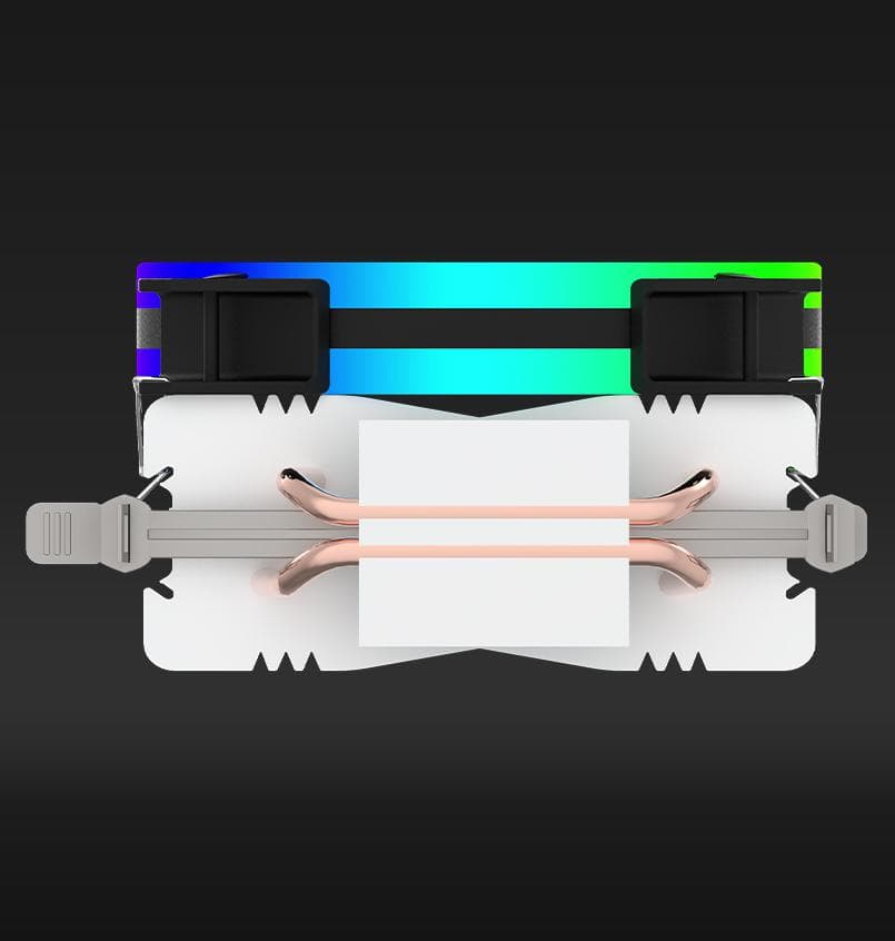 Cooler Procesor AQIRYS PUCK, Aer, 9 cm, aRGB — miniatură