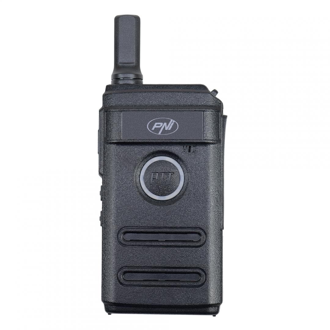 Statie radio portabila PNI PMR R10 PRO, 446MHz,0.5W, Monitor, Scan, coduri CTCSS DCS, Distanta de lucru: 5km, 16 canale, Putere de emisie: 0.5w, Acumulator Li-Ion 3,7 V (1500 mAh), Dimensiuni: 52 x 20 x 122 mm (antena inclusa), Greutate: 88g — miniatură