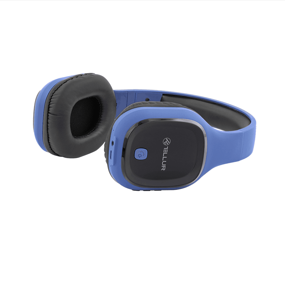 Casti Head-band Tellur Pulse, Wireless/Wired, Albastru — miniatură