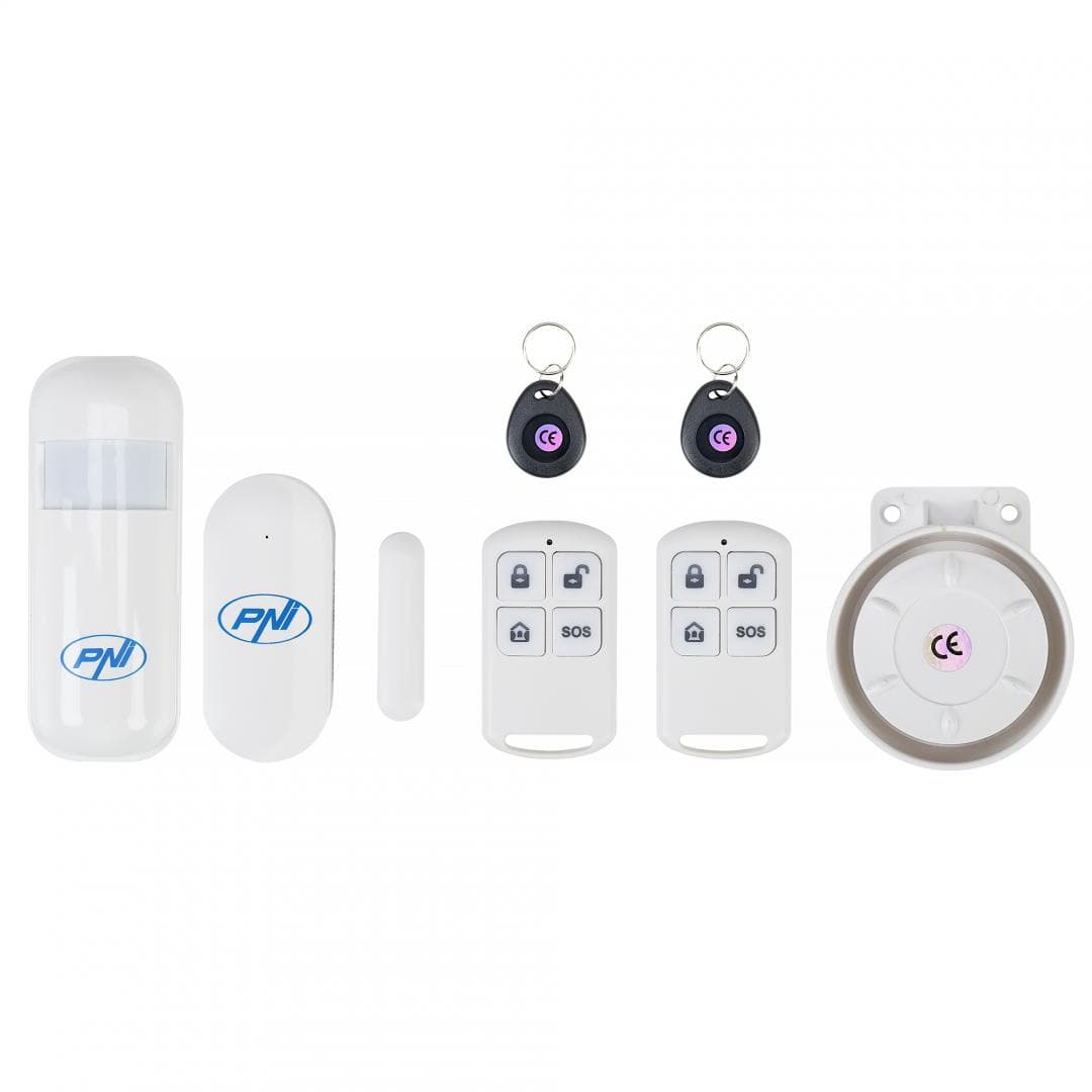 Sistem de alarma wireless PNI SafeHouse HS600 Wifi GSM 4G, suporta 90 zone wireless si 3 zone cu fir, compatibil cu aplicatia Tuya Smart, alerta prin SMS, apel vocal, notificare pe telefon, Zone wireless: 90, Zone Cablate: 3, Comunicator: 4G GSM, Numere de telefon comune 5 numere, Acumulator intern — miniatură