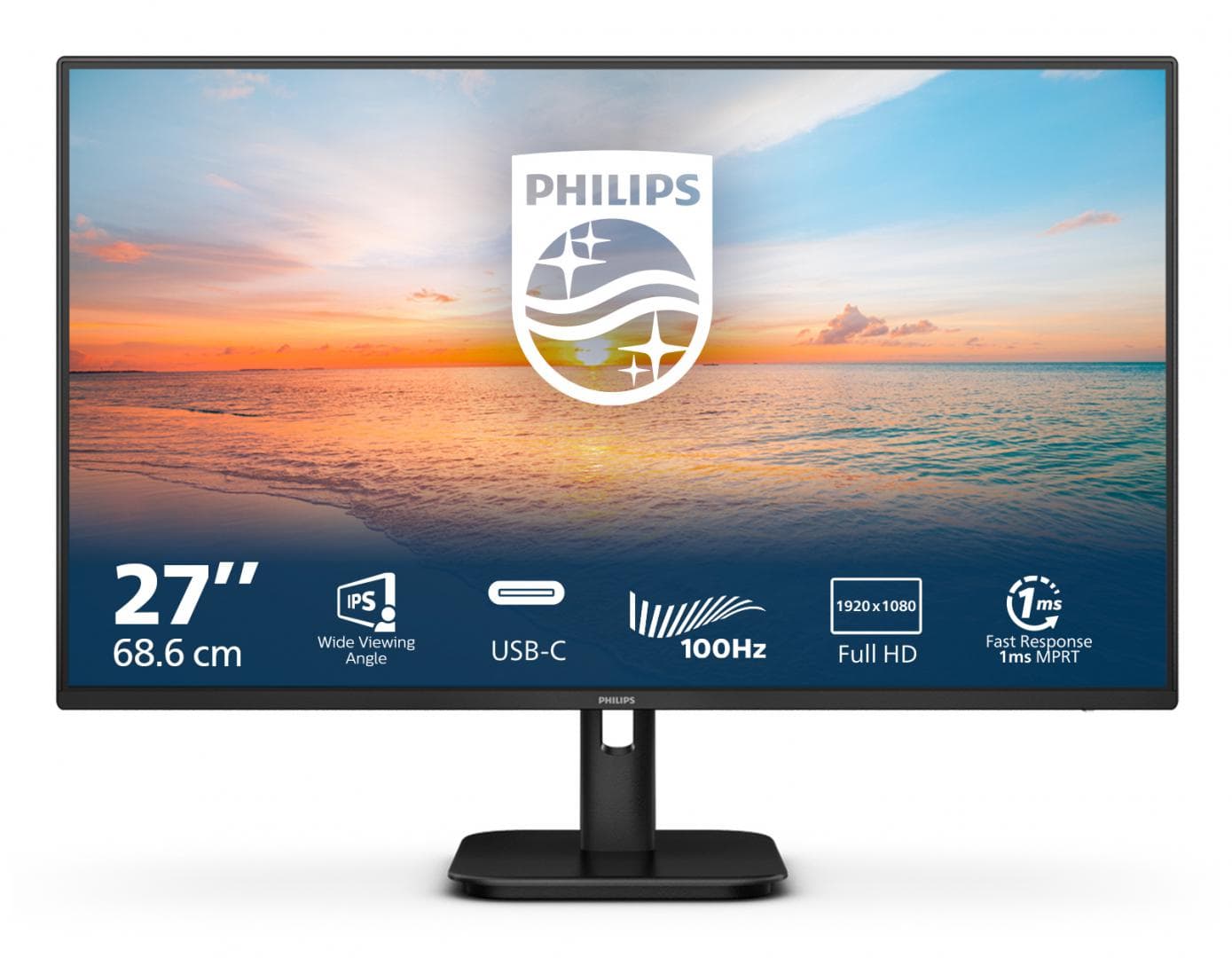 Monitor Consumer Philips 27E1N1300A/00, 27", 1920 x 1080 pixeli, Black