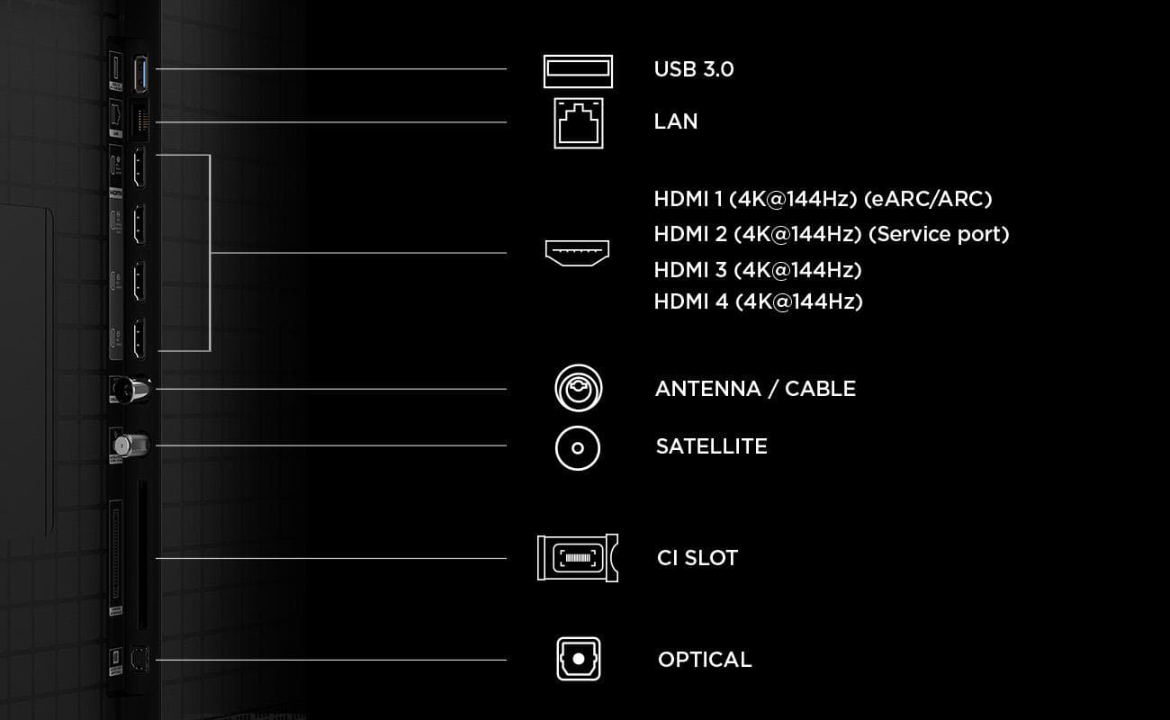 Televizor TCL SQD-MiniLed 98C8L, 248 cm, Smart Google TV, 4K Ultra HD, 144Hz, Sunet Bang & Olufsen, Clasa D (Model 2026) — miniatură