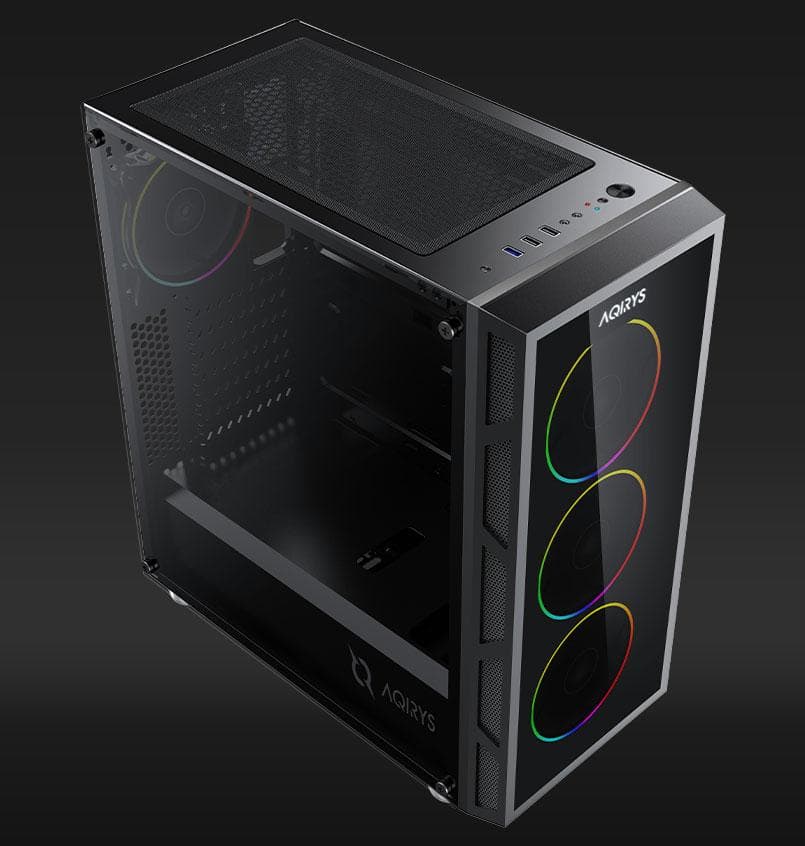 Carcasa AQIRYS ANTARES, RGB, Mid Tower, Black — miniatură