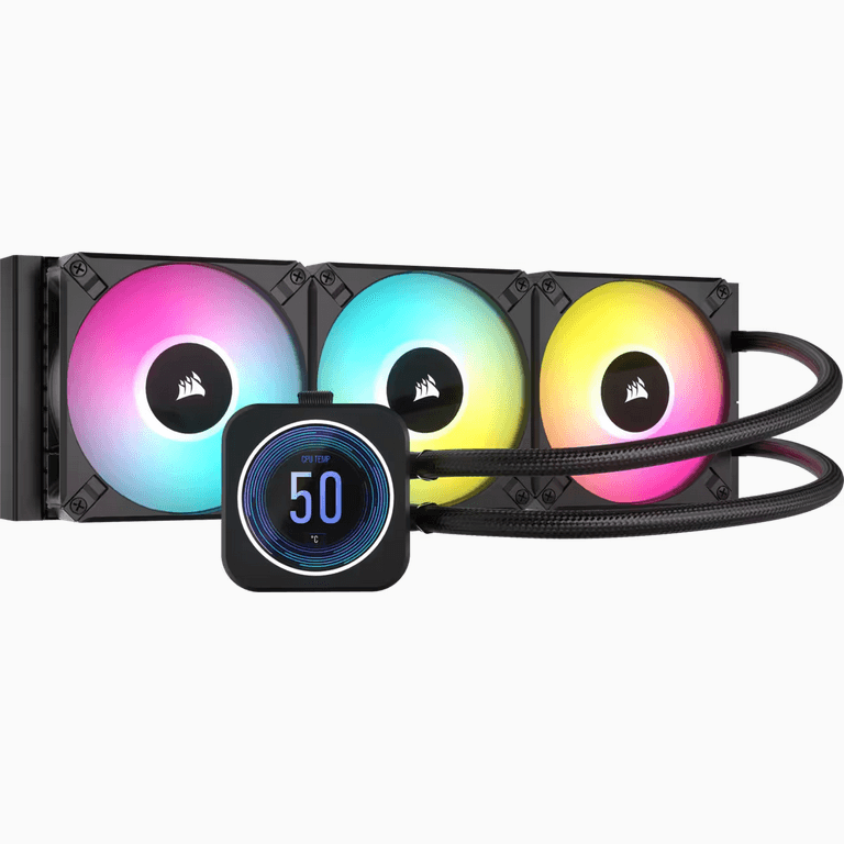 Cooler Procesor CORSAIR iCUE H150i ELITE LCD XT, Lichid, 12 cm, 3 ventilatoare, aRGB