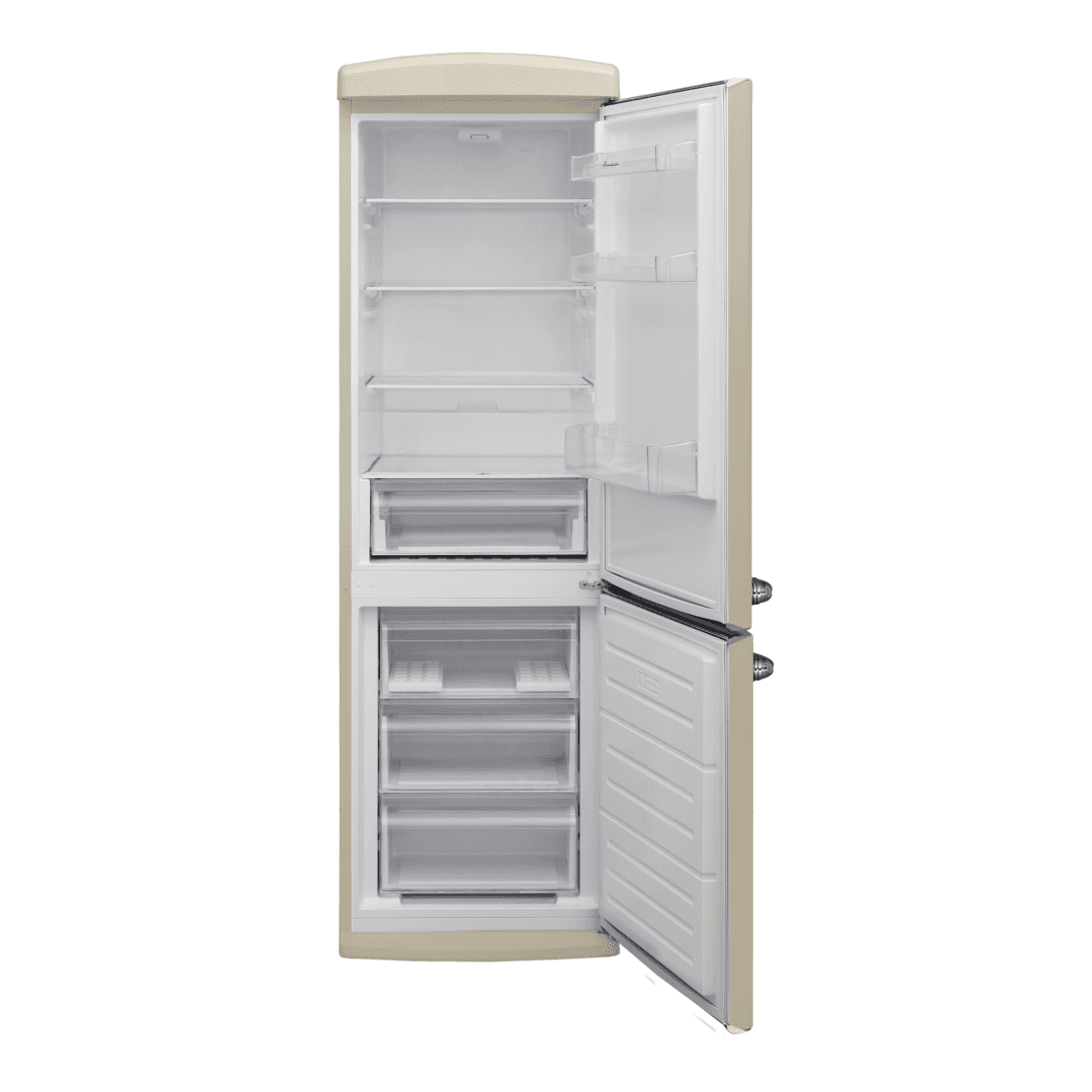 Combina frigorifica FRAM FC-VRR340BGE++, 340 l, Clasa E, Crem — miniatură