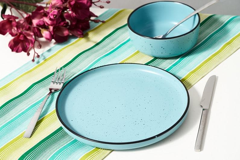 SET 6 FARFURII INTINSE, CERAMICA 27 CM, ELECTRA, ART OF DINING BY HEINNER — miniatură