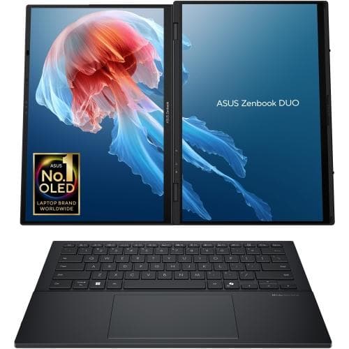 Laptop Consumer ASUS Zenbook Duo UX8406CA, cu procesor Intel Core Ultra 7 255H, 14'' OLED, 32 GB LPDDR5x, 1 TB, Intel Arc 140T, Windows 11 Pro — miniatură