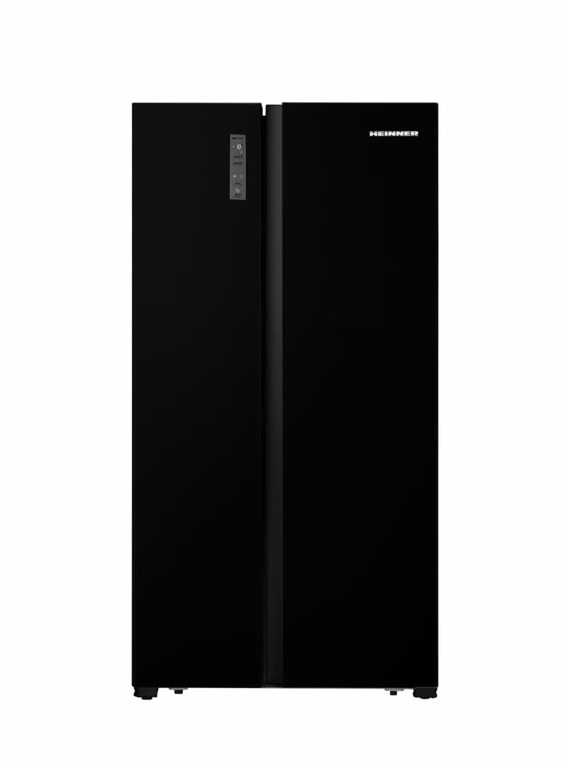Side by Side HEINNER HSBS-HS519NFBKE++, No Frost, 519 L, Clasa E, Negru