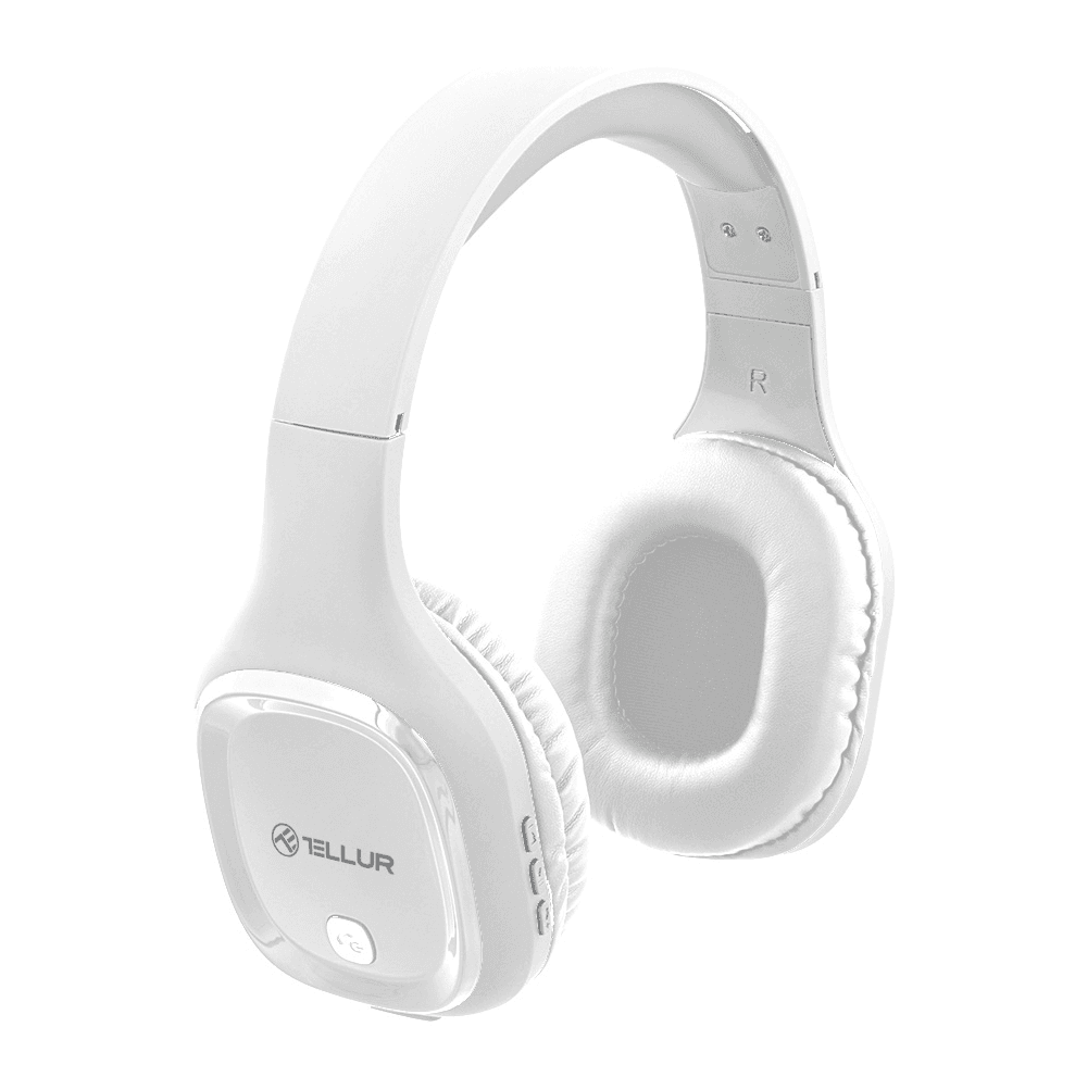 Casti Head-band Tellur Pulse, Wireless/Wired, Alb