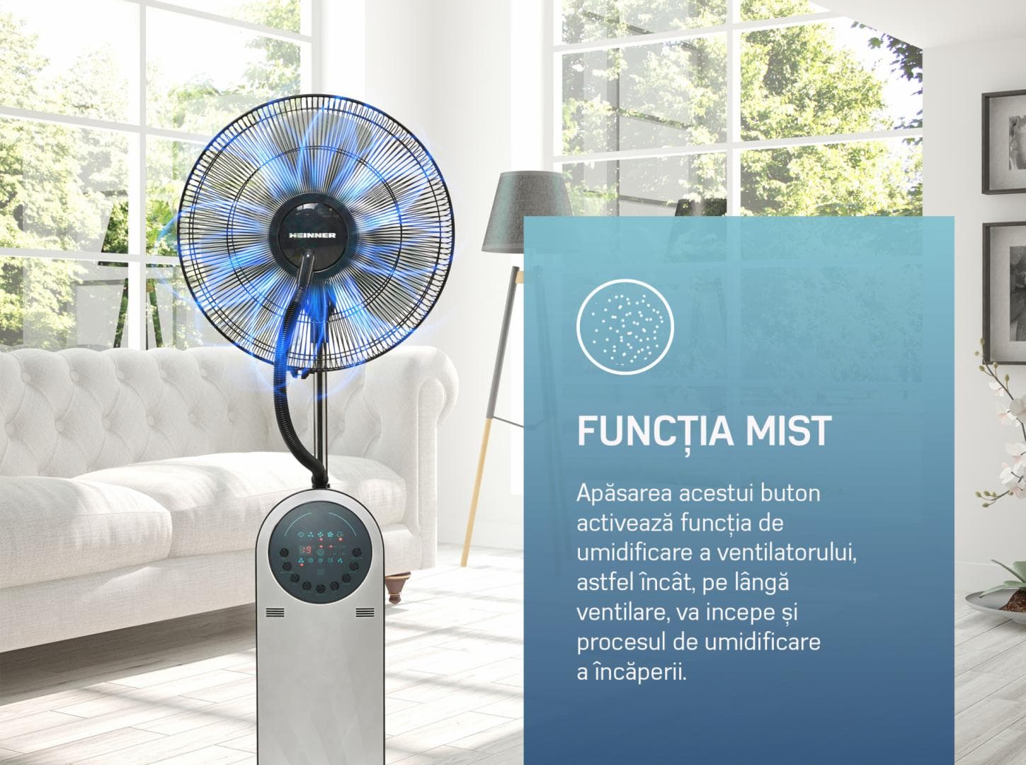 VENTILATOR HEINNER HMF-18GREY — miniatură